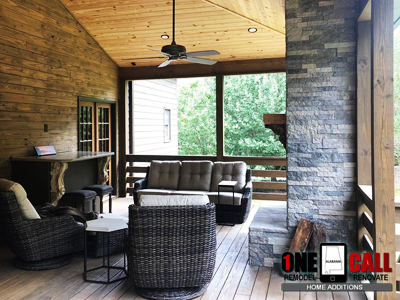 screened-in covered porch